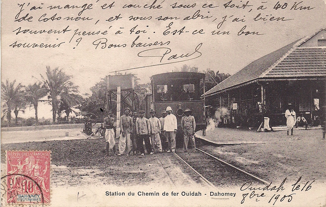 Carte postale ancienne: gare de Ouidah